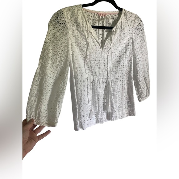 Joules | Size 4 White Cotton Knit Top - Picture 6 of 7